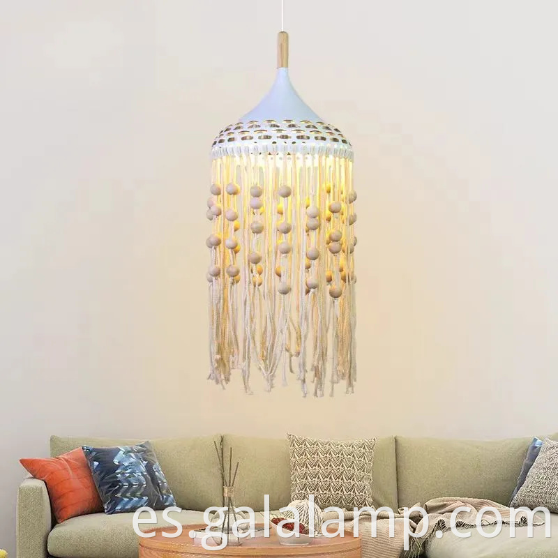 Luz colgante de Boho MacRame hecho a mano para una acogedora decoración de dormitorios y sala de estar